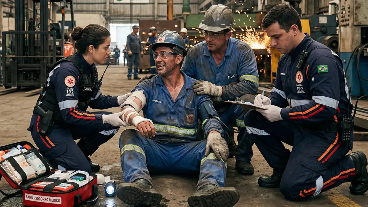 Acidente de trabalho: saiba o que fazer nas primeiras 24 horas para não perder seus direitos. Guia completo com passo a passo para o trabalhador.