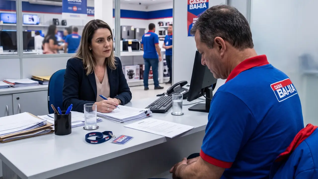 Fechamento lojas Casas Bahia: entenda todos os direitos na demissão em massa, transferência de cidade, FGTS atrasado e ação trabalhista. Guia completo.